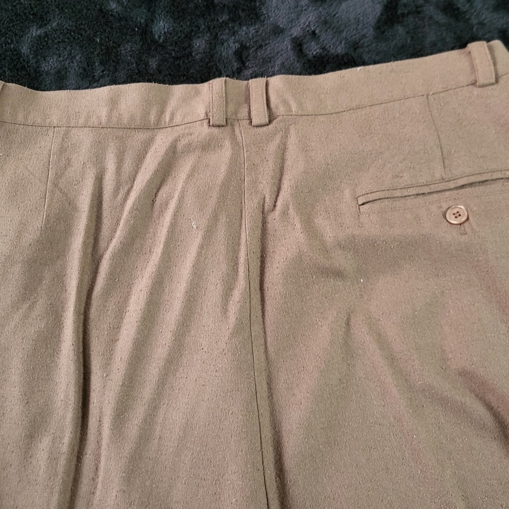 80's Pleated Silk Pants Mens 38 - Picture 4 of 10